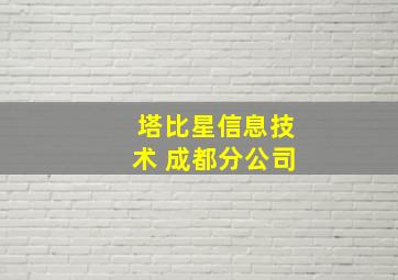 塔比星信息技术 成都分公司